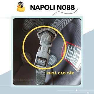 Mũ Bảo Hiểm 1/2 Đầu Napoli N088 New lớp đệm lót và lỗ thông gió (FreeSize 52-58cm)