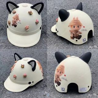 Nón bảo hiểm khoét lỗ hình Labubu, Capybara Chính hãng Lota, Mũ bảo hiểm kết cứng, mỏ dài , Có đủ kiểm định an toàn