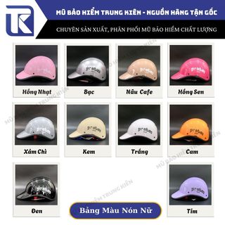 Nón bảo hiểm, Nón kết gù Brabas khoét đuôi, bít đuôi thời trang cao cấp,dành cho nam và nữ chống ố vàng, đặt chuẩn ATGT