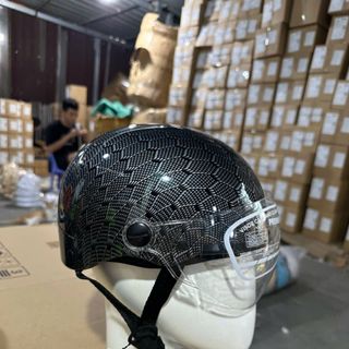 Nón bảo hiểm nhúng carbon kính, Mũ bảo hiểm cao cấp xịn 2K phủ nano phù hợp cả nam nữ