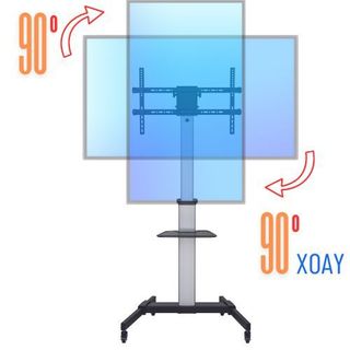 Khung treo tivi di động E2290 - xoay ngang/ dọc (Thương hiệu: Ergotek | 37''-86''| 82x30x23cm | 17kg )