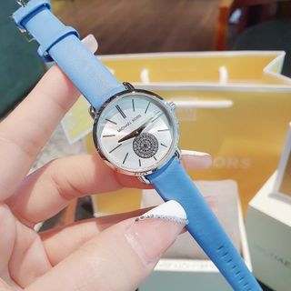 ĐỒNG HỒ NỮ CAO CẤP MỚI NHẤT M KORS 2733  KIM GIÂY RỜI DÂY DA SIZE MINI