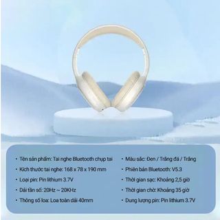 Tai Nghe Bluetooth Hyundai Trắng - HY-H05-WH