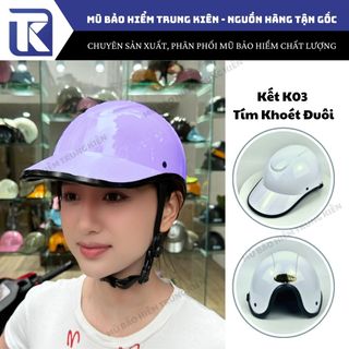 Nón bảo hiểm, Nón kết gù K03 khoét đuôi, bít đuôi thời trang cao cấp,dành cho nam và nữ chống ố vàng, đặt chuẩn ATGT giá sỉ - giá bán buôn