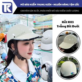 Nón bảo hiểm, Nón kết gù K03 khoét đuôi, bít đuôi thời trang cao cấp,dành cho nam và nữ chống ố vàng, đặt chuẩn ATGT giá sỉ - giá bán buôn