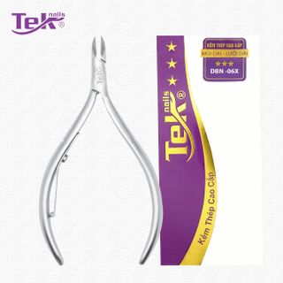 Kềm Cắt Da Thép, Xi Xám - Đầu Bán Nguyệt,Ốc Ngược,1Lưỡi Gà - TekNails DBN-06X Chuyên Nghiệp Cao Cấp