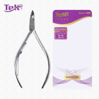 Kềm Cắt Da Inox, Xi Xám - Đầu Vuông, Ốc Ngược, 1 Lưỡi Gà - TekNails DI-01 Chuyên Nghiệp Cao Cấp