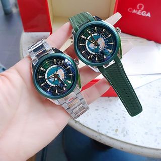ĐỒNG HỒ NAM CAO CẤP MỚI NHẤT ÔMÊGA SEAMASTER MÁY CƠ DÂY XANH LÁ giá sỉ