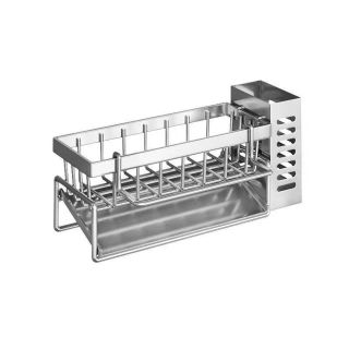 KHAY ĐỂ BÚI RỬA BÁT INOX304 KÈM ỐNG CẮM ĐŨA ( chuẩn hàng loại 1 )