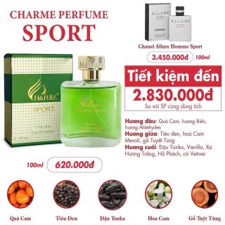 Nước hoa charme sport