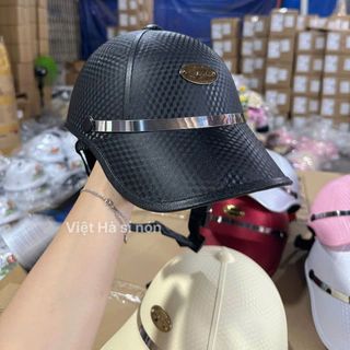 Nón bảo hiểm kết lưỡi trai sọc caro cao cấp, Mũ bảo hiểm nón kết cá tính và sang trọng dành cho cả nam và nữ