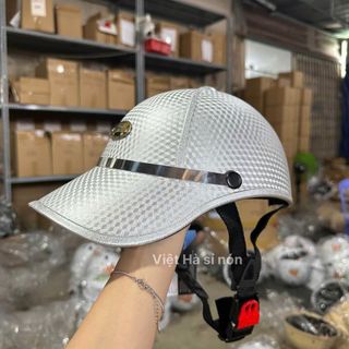 Nón bảo hiểm kết lưỡi trai sọc caro cao cấp, Mũ bảo hiểm nón kết cá tính và sang trọng dành cho cả nam và nữ