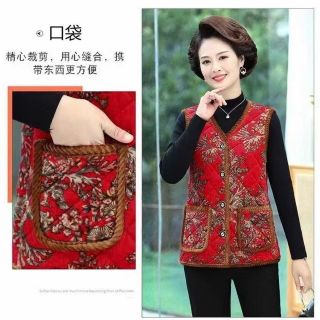 Áo Gilee tặng Bà và Mẹ  Mặc mùa Đông / lót Lông Cừu Dày Phong Cách mới
