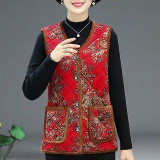 Áo Gilee tặng Bà và Mẹ  Mặc mùa Đông / lót Lông Cừu Dày Phong Cách mới
