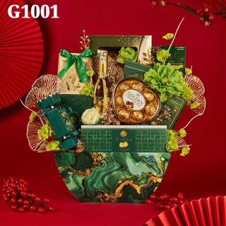 Giỏ Quà Tết Sang Trọng Màu Xanh Lá Mới Nhất 2025
