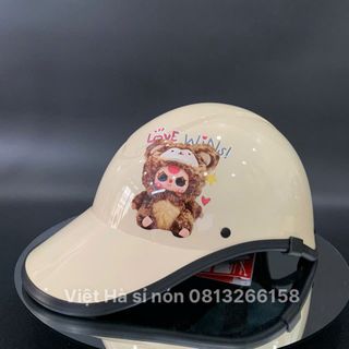 Nón bảo hiểm kết lưỡi trai BABY THREE cao cấp, NỮ
