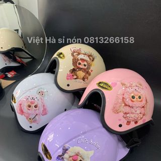 Nón bảo hiểm kết lưỡi trai BABY THREE cao cấp, NỮ