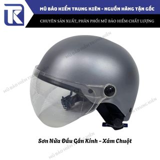 Nón bảo hiểm Sơn Gắn Kính Loại 1 chống bụi, nón bảo hiểm sơn nửa đầu Gắn Kính Mica cao cấp đa dạng màu sắc dành cho nam và nữ