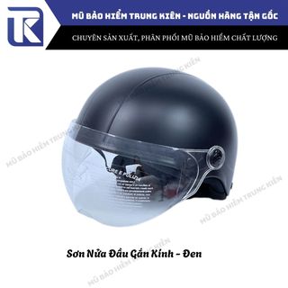 Nón bảo hiểm Sơn Gắn Kính Loại 1 chống bụi, nón bảo hiểm sơn nửa đầu Gắn Kính Mica cao cấp đa dạng màu sắc dành cho nam và nữ