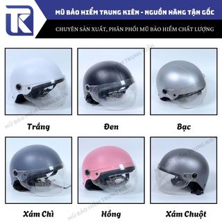 Nón bảo hiểm Sơn Gắn Kính Loại 1 chống bụi, nón bảo hiểm sơn nửa đầu Gắn Kính Mica cao cấp đa dạng màu sắc dành cho nam và nữ