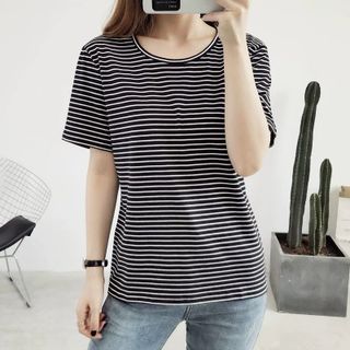 Áo thun cotton hàn mịn. thoáng khí mỏng nhẹ