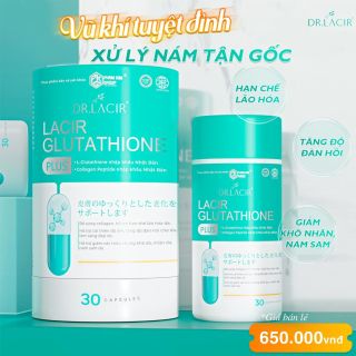 Lacir Glutathione Plus Viên Uống Trắng Da Mờ Nám