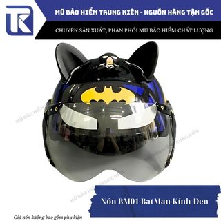 Nón bảo hiểm trẻ em hình siêu nhân BATMAN, SPIDERMAN, IRONMAN gắn sticker 3D chính hãng công ty Long Thanh đạt chuẩn an toàn giao thông