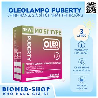 Bao cao su Oleo Lampo Puberty hộp 3 chiếc - Chính Hãng giá sỉ