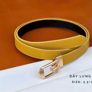 Thắt lưng unisex nam nữ Pumi bản 2.5 cm khóa kim da bò nhập khẩu cao cấp chính hãng mặt hợp kim chống gỉ