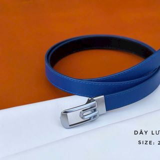 Thắt lưng unisex nam nữ Pumi bản 2.5 cm khóa kim da bò nhập khẩu cao cấp chính hãng mặt hợp kim chống gỉ