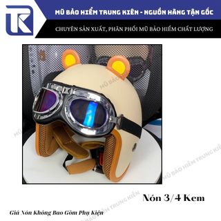 Mũ bảo hiểm 3/4 SRT trùm đầu [KHÔNG KÈM PHỤ KIỆN] Nhiều màu sắc, nón bảo hiểm 3/4 đi phượt cho nam và nữ
