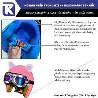 Mũ bảo hiểm 3/4 SRT trùm đầu [KHÔNG KÈM PHỤ KIỆN] Nhiều màu sắc, nón bảo hiểm 3/4 đi phượt cho nam và nữ