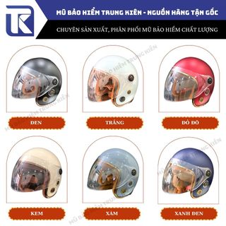Nón bảo hiểm 3/4 SRT gắn kính , mũ bảo hiểm 3/4 kính dài nhựa ABS nguyên sinh cao cấp giữ ấm đi phượt cho nam và nữ