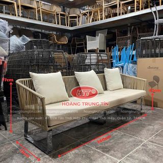 Bàn ghế sofa nhựa giả mây cao cấp ngoài trời giá tại xưởng sản xuất