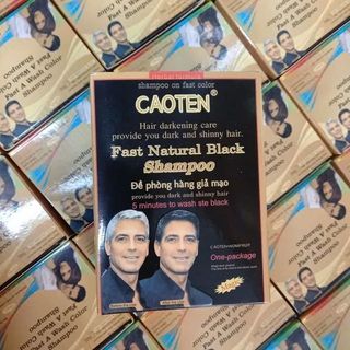 Hộp 10 gói Dầu gội đen tóc gội là đenCaoten