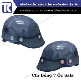 Nón bảo hiểm gắn ốc 7 Salaya loại 2 chính hãng, mũ bảo hiểm nửa đầu ốc Salaya phủ bóng nano và nhám phù hợp cho nam và nữ
