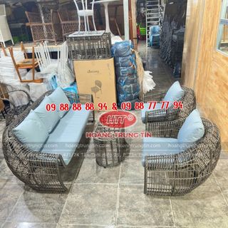 Sofa nhựa giả mây thiết kế cao cấp giá rẻ tại xưởng sản xuất