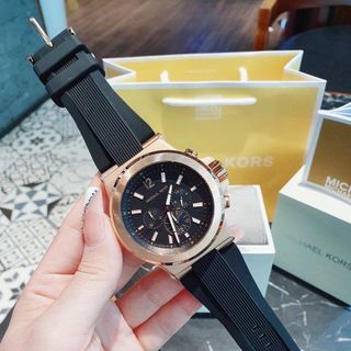 ĐỒNG HỒ NAM CAO CẤP MỚI NHẤT M KORS 8445 DÂY CAO SU MÁY NHẬT