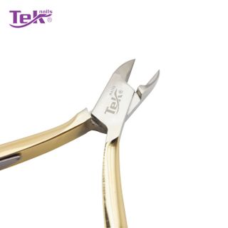 Kềm Cắt Móng Thép, Mạ Vàng - Đầu Vuông, Ốc Ngược, 1 Lưỡi Gà - TekNails M-09V Chuyên Nghiệp Cao Cấp