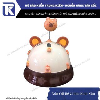 Mũ bảo hiểm cho bé vành tròn trơn, 2 line - Nón chính hãng Long Thanh