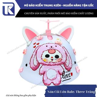 Nón bảo hiểm vành tròn Labubu, Capybara, BabyThree,Loopy, Kurromi, Melody, IronMan, BatMan CÓ MÚT XỐP an toàn size người lớn bảo hành 12 tháng chính hãng Lota