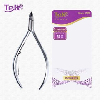 Kềm Cắt Da Inox, Xi xám - Đầu Bán Nguyệt, Ốc Ngược - TekNails IHR-01 Chuyên Nghiệp Cao Cấp