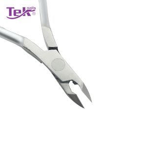 Kềm Cắt Da Inox, Xi xám - Đầu Vuông, Ốc Ngược, 1Lưỡi Gà - TekNails CSQ-02 Chuyên Nghiệp Cao Cấp