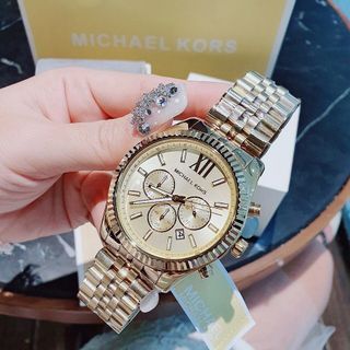 ĐỒNG HỒ NAM CAO CẤP MỚI NHẤT M KORS MẶT CHONOGRAP DÂY THÉP FULLBOX