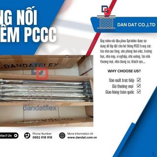 Khớp nối mềm inox cấp nước đầu phun chữa cháy ( ống mềm nối đầu Sprinkler )