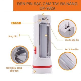 ĐÈN PIN TÍCH ĐIỆN 2 CHẾ ĐỘ DP 9029D