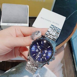 ĐỒNG HỒ NAM CAO CẤP MỚI NHẤT M KORS MẶT CHONOGRAP DÂY THÉP FULLBOX