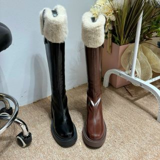 BỐT ĐÙI CỔ LÔNG THỎ KÉO KHÓA CHẤT DA QCCC CAO 7CM HOLLAND SANG TRỌNG - PIPI STORE
