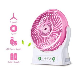 QUẠT SẠC TÍCH ĐIỆN KIÊM ĐÈN LED DP 7605