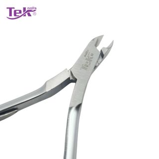 Kềm Cắt Da Inox, Xi xám - Đầu Vuông, Ốc Ngược, 1Lưỡi Gà - TekNails CSQ-02 Chuyên Nghiệp Cao Cấp